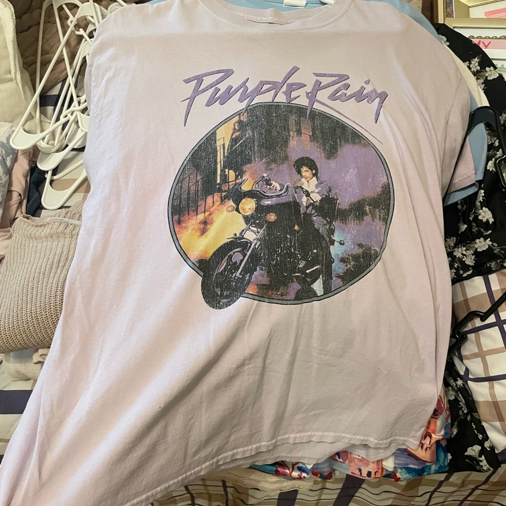 Urban Outfitters Purple Rain Graphic Tee oversized